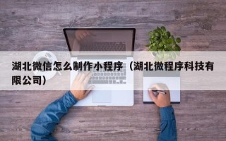 沧县湖北微信怎么制作小程序（湖北微程序科技有限公司）